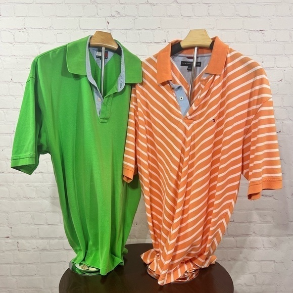 TOMMY HILFIGER POLO SHIRTS lot of 2 size XL GUC - Picture 1 of 12